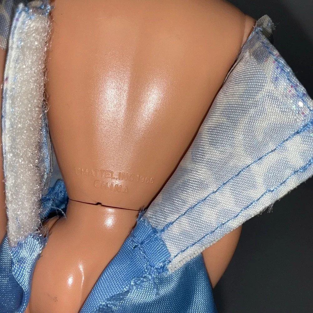 Barbie Doll Blue Glitter Princess Ball‎ Gown Mattel 1966 Body Blonde
